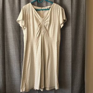 Black and white striped dress